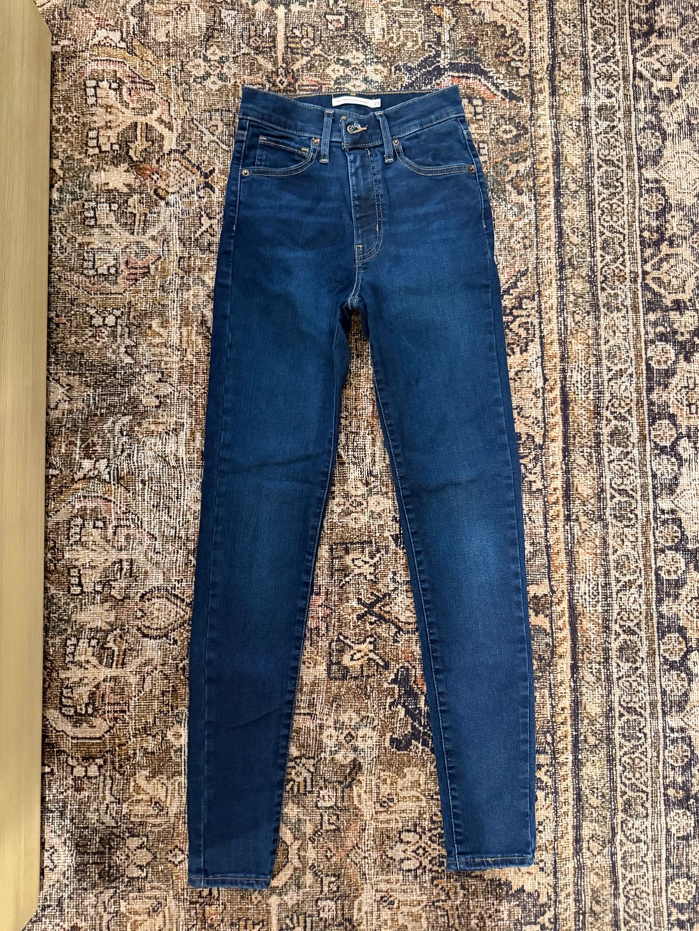Levi's “Mile High Super Skinny Jeans in Dark Blue Wash